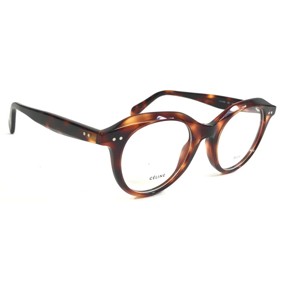 Celine Eyeglasses Frames CL41458 086 Tortoise Round Full Rim 45-20-145